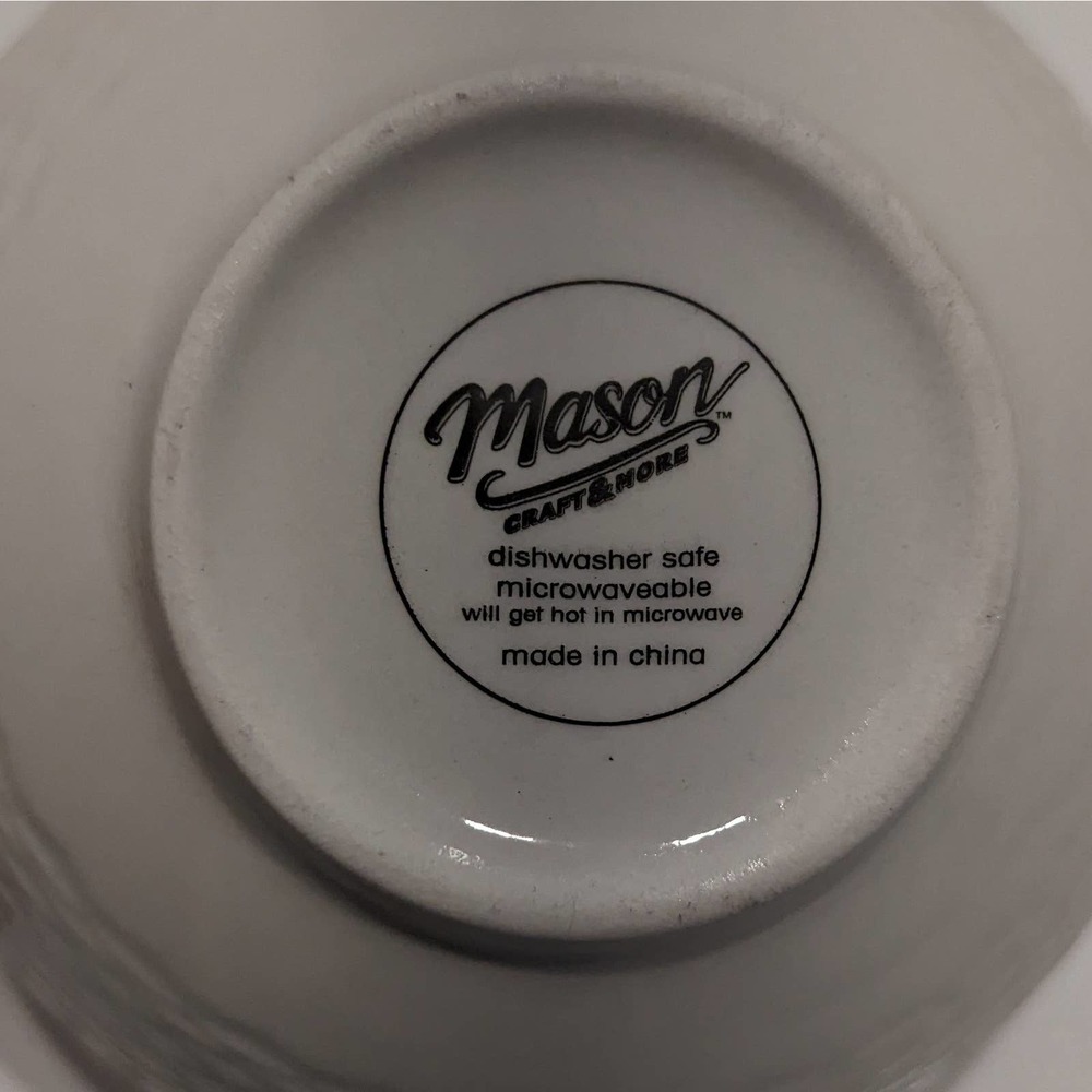 Mason White Weave Ceramic Cereal Bowls (Set of 4, with Original Box) - Picture 4 of 9
